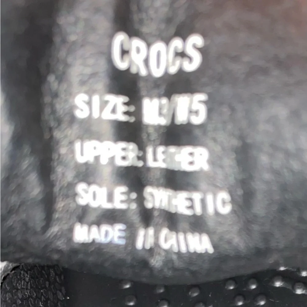 Crocs Axle Lace Up Black on‎ Black Men’s 3 Women’s 5 Leather Upper Duck Shoes